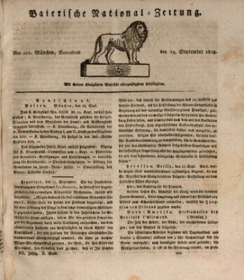 Baierische National-Zeitung Samstag 19. September 1818