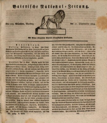 Baierische National-Zeitung Montag 21. September 1818