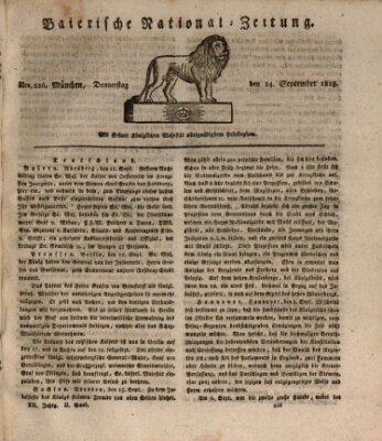 Baierische National-Zeitung Donnerstag 24. September 1818
