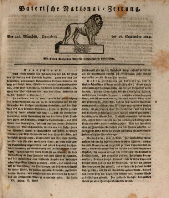 Baierische National-Zeitung Samstag 26. September 1818