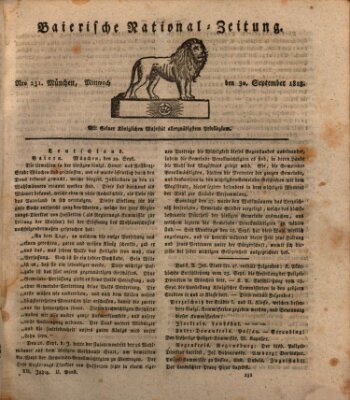 Baierische National-Zeitung Mittwoch 30. September 1818