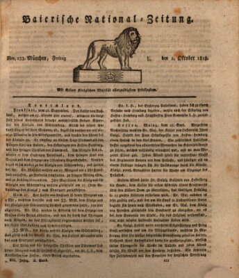 Baierische National-Zeitung Freitag 2. Oktober 1818