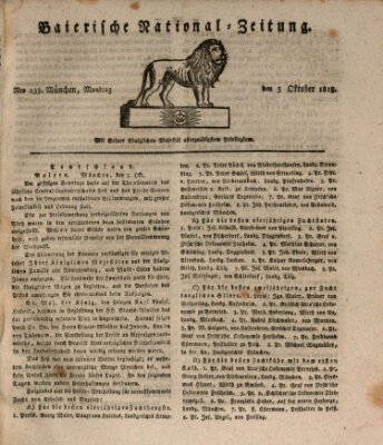 Baierische National-Zeitung Montag 5. Oktober 1818