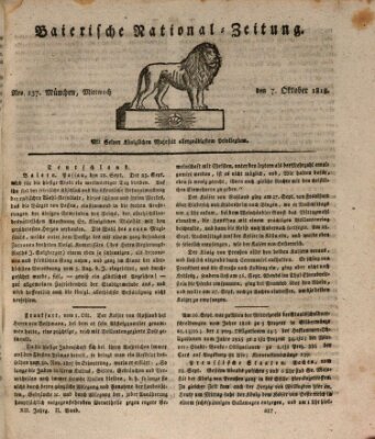 Baierische National-Zeitung Mittwoch 7. Oktober 1818