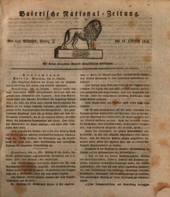 Baierische National-Zeitung Freitag 16. Oktober 1818