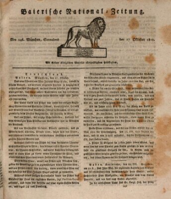 Baierische National-Zeitung Samstag 17. Oktober 1818