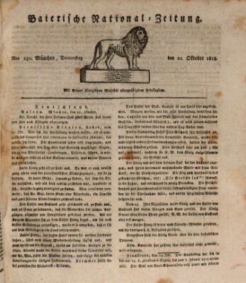 Baierische National-Zeitung Donnerstag 22. Oktober 1818