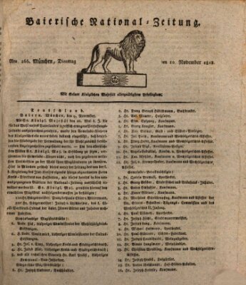 Baierische National-Zeitung Dienstag 10. November 1818