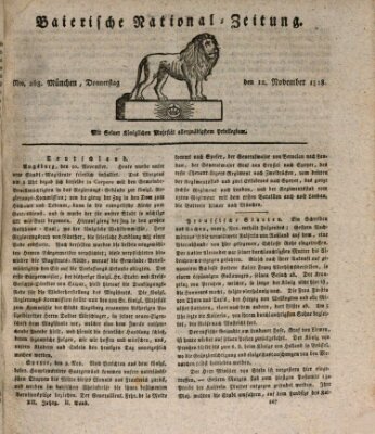 Baierische National-Zeitung Donnerstag 12. November 1818