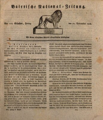 Baierische National-Zeitung Freitag 20. November 1818