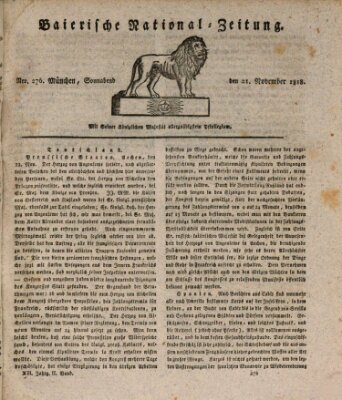 Baierische National-Zeitung Samstag 21. November 1818