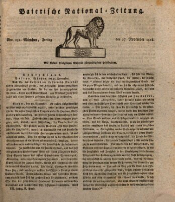 Baierische National-Zeitung Freitag 27. November 1818