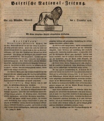 Baierische National-Zeitung Mittwoch 2. Dezember 1818