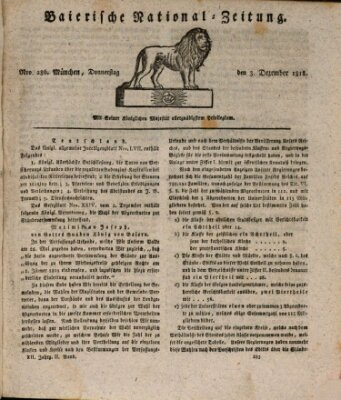 Baierische National-Zeitung Donnerstag 3. Dezember 1818