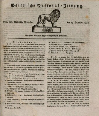 Baierische National-Zeitung Donnerstag 17. Dezember 1818