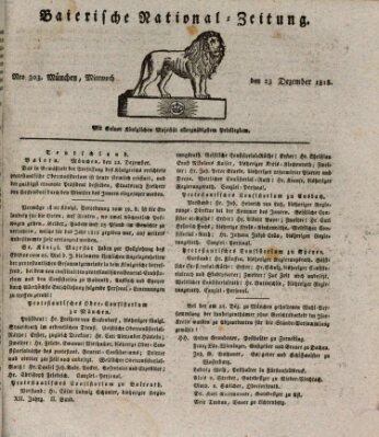 Baierische National-Zeitung Mittwoch 23. Dezember 1818