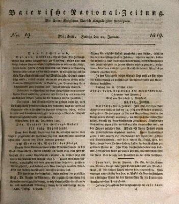 Baierische National-Zeitung Freitag 22. Januar 1819