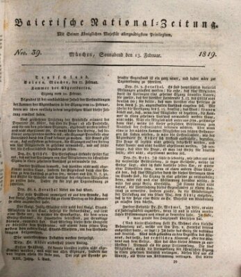 Baierische National-Zeitung Samstag 13. Februar 1819