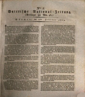 Baierische National-Zeitung Montag 22. Februar 1819