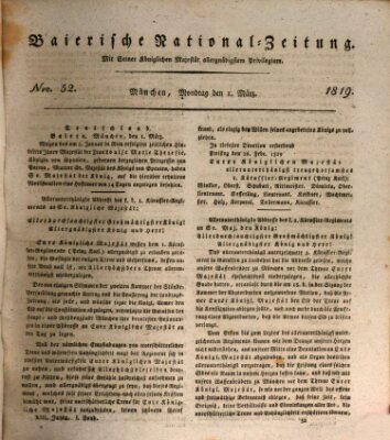 Baierische National-Zeitung Montag 1. März 1819