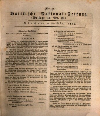 Baierische National-Zeitung Montag 8. März 1819