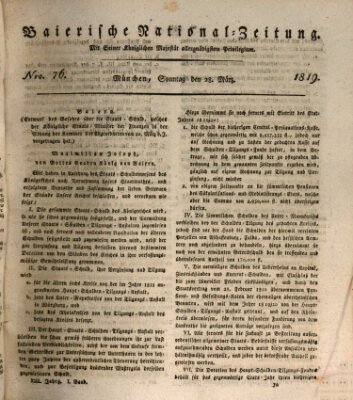 Baierische National-Zeitung Sonntag 28. März 1819