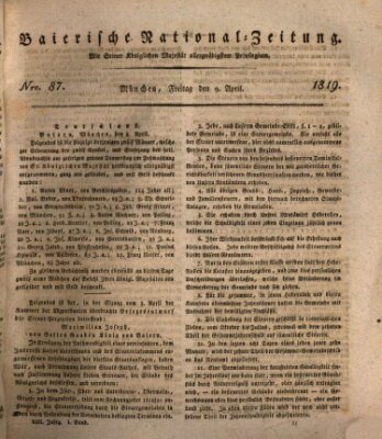 Baierische National-Zeitung Freitag 9. April 1819