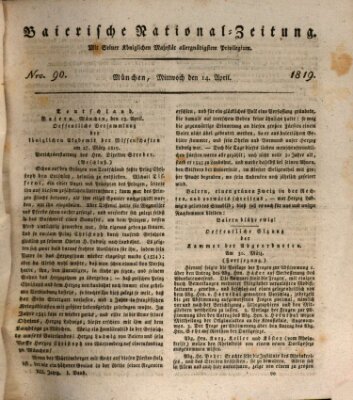 Baierische National-Zeitung Mittwoch 14. April 1819