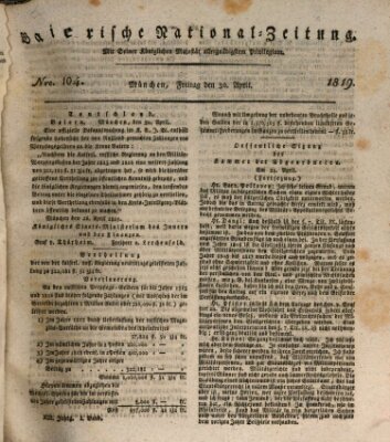 Baierische National-Zeitung Freitag 30. April 1819