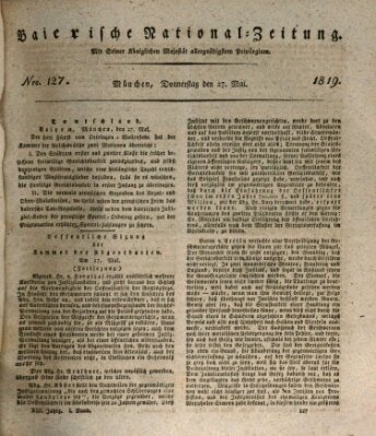 Baierische National-Zeitung Donnerstag 27. Mai 1819