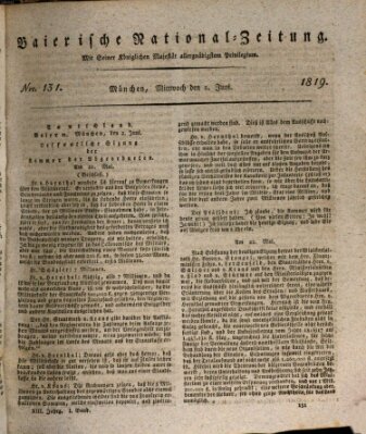 Baierische National-Zeitung Mittwoch 2. Juni 1819