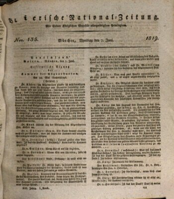 Baierische National-Zeitung Montag 7. Juni 1819