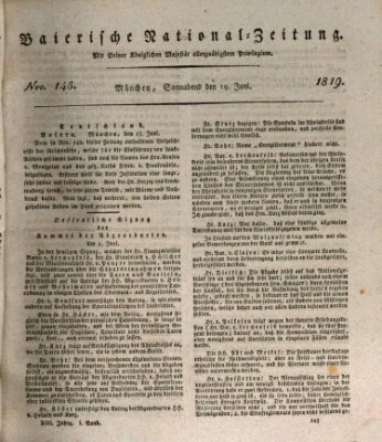 Baierische National-Zeitung Samstag 19. Juni 1819