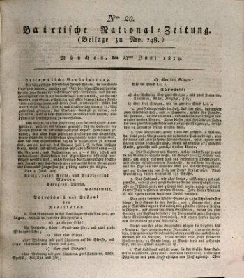 Baierische National-Zeitung Mittwoch 23. Juni 1819