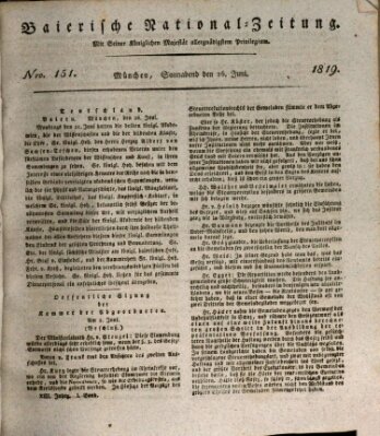 Baierische National-Zeitung Samstag 26. Juni 1819