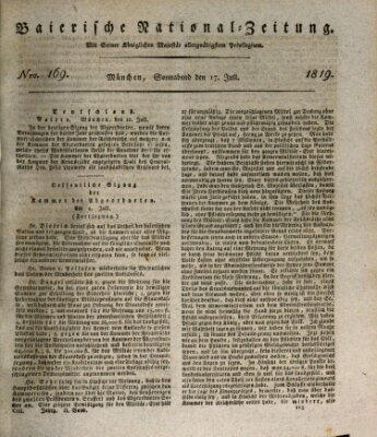 Baierische National-Zeitung Samstag 17. Juli 1819