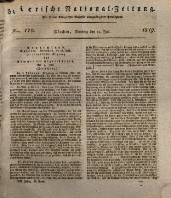 Baierische National-Zeitung Montag 19. Juli 1819