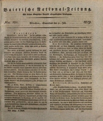 Baierische National-Zeitung Samstag 31. Juli 1819