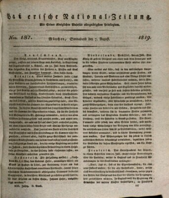 Baierische National-Zeitung Samstag 7. August 1819