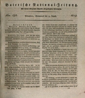 Baierische National-Zeitung Samstag 14. August 1819