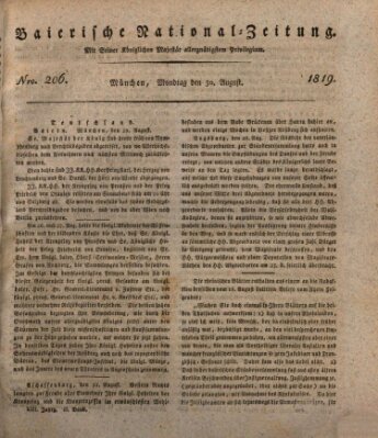 Baierische National-Zeitung Montag 30. August 1819