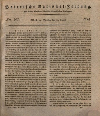 Baierische National-Zeitung Dienstag 31. August 1819