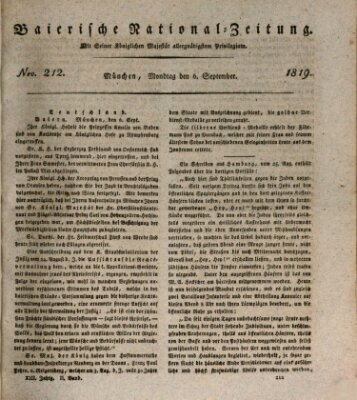 Baierische National-Zeitung Montag 6. September 1819