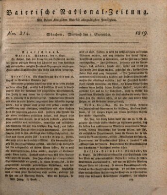 Baierische National-Zeitung Mittwoch 8. September 1819