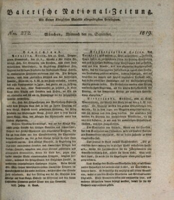 Baierische National-Zeitung Mittwoch 29. September 1819