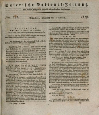 Baierische National-Zeitung Dienstag 12. Oktober 1819