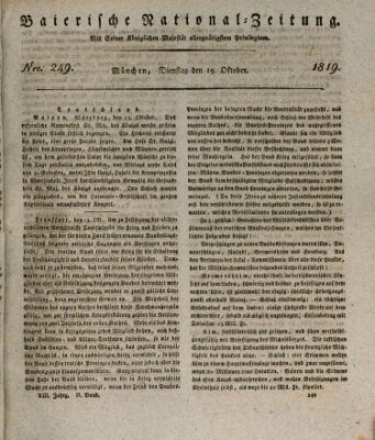 Baierische National-Zeitung Dienstag 19. Oktober 1819