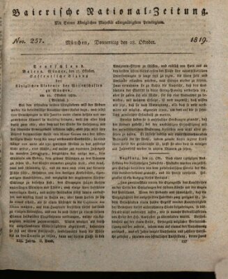 Baierische National-Zeitung Donnerstag 28. Oktober 1819