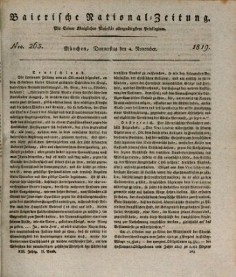 Baierische National-Zeitung Donnerstag 4. November 1819