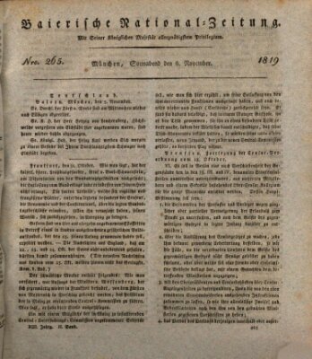 Baierische National-Zeitung Samstag 6. November 1819